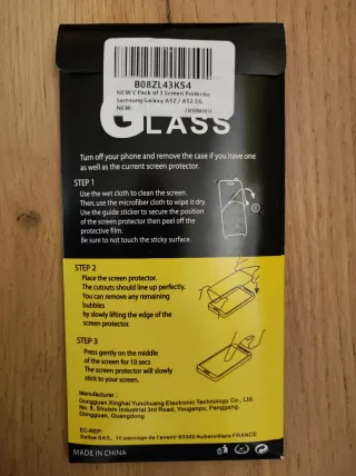 N.3 pellicole vetro temperato x Samsung Galaxy A52