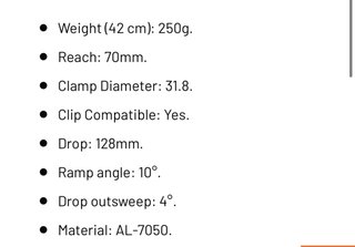 Manillar Zipp SL70 42cm, 31.8mm