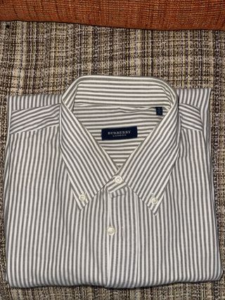 Camisa Burberry Raya Gris Talla XL