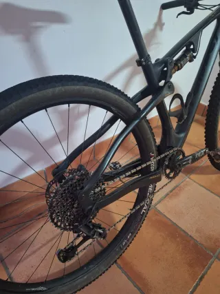 Bicicleta de montaña BTT Carbono Talla M