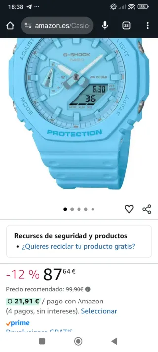 Reloj G-Shock Azul