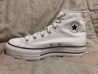 Converse plataforma blancas