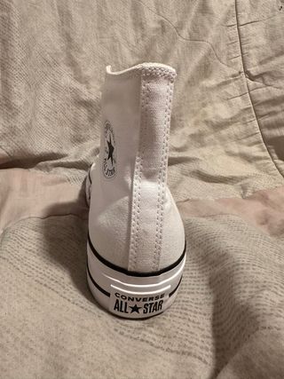 Converse plataforma blancas