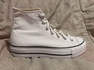 Converse plataforma blancas