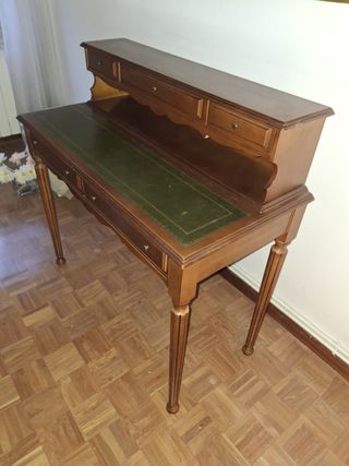 Escritorio Secreter Madera y Piel