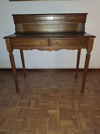 Escritorio Secreter Madera y Piel