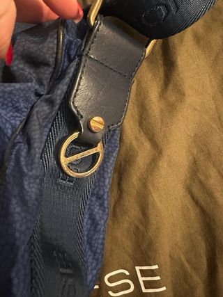 Borbonese Luna Bag Blu Elettrico Vintage