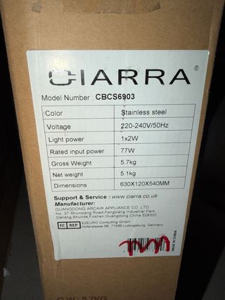 Campana extractora Ciarra