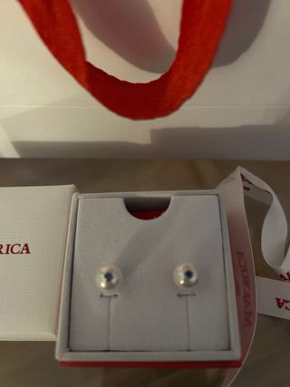 Pendientes Perlas Majorica con Azul