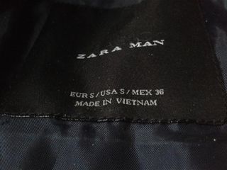 Elegante BOMBER negra ZARA MAN de CALIDAD abrigo S