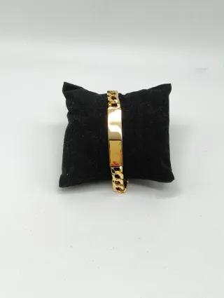 Esclava caballero cadena plana Oro 18kt