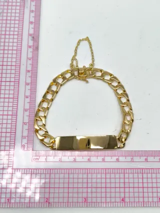 Esclava caballero cadena plana Oro 18kt