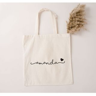 Tote bag con letra
