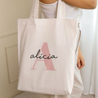 Tote bag con letra