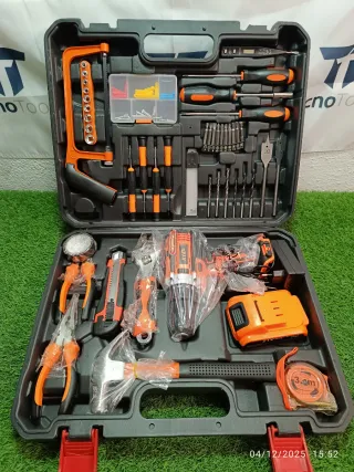 Maletín Herramientas Completo con Taladro