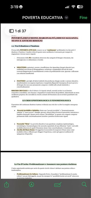 Riassunto libro: Povertà Educativa