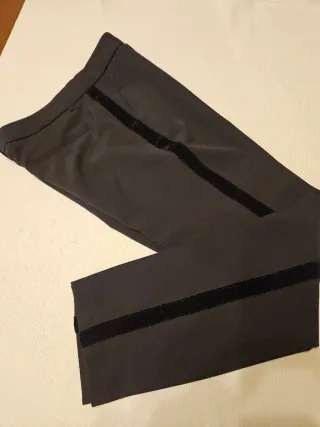 Pantaloni eleganti neri con banda