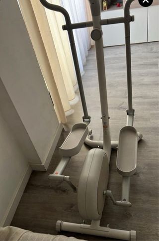 Bicicleta Elíptica Gris y Rosa