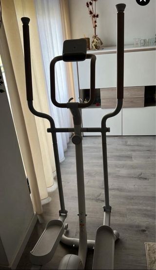 Bicicleta Elíptica Gris y Rosa