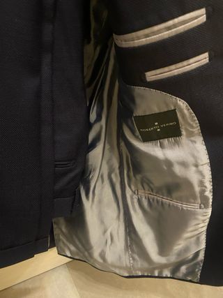 Traje de chaqueta azul marino caballero