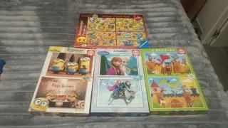 Lote Puzzles Ravensburger, Educa, Minions, Frozen
