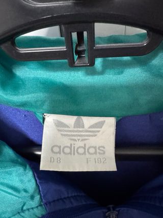 Chaqueta Adidas Vintage Azul Negra Verde años 90