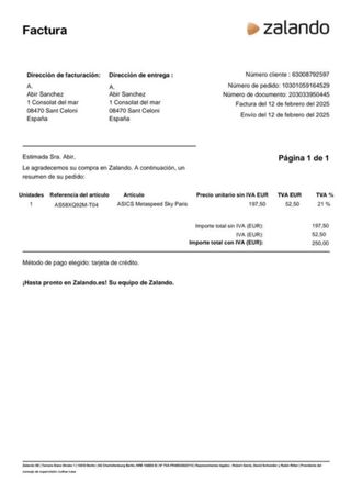 Zapatillas Asics Metaspeed Sky Paris TALLA 42