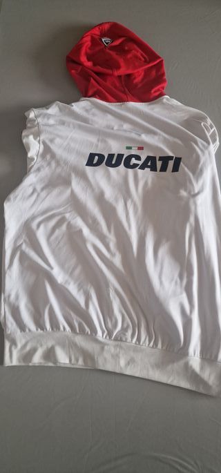 Preciosa Sudadera Ducati Moto Blanca y Roja