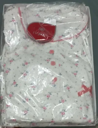 Pijama Señora Figfort XL Flores Rosa/Blanco Nuevo