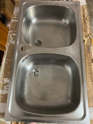 fregadero dos senos acero inoxidable