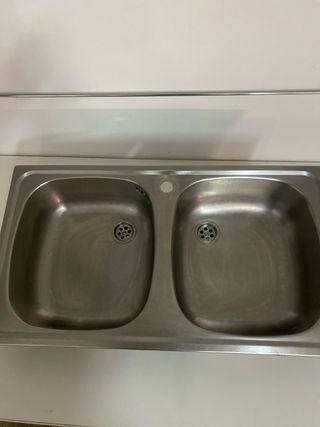fregadero dos senos acero inoxidable