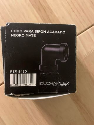 Codo sifón negro mate