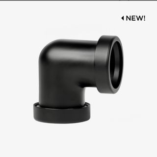 Codo sifón negro mate