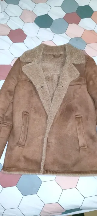 Chaqueta caballero beige/marrón forrada