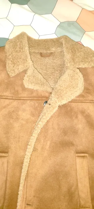 Chaqueta caballero beige/marrón forrada