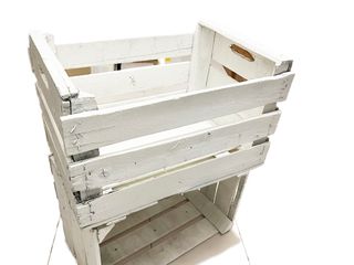 2 Cajas de Madera Blancas Antiguas