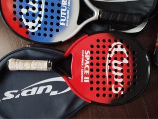 2 Palas de Pádel Cup's + Accesorios + 20 bolas