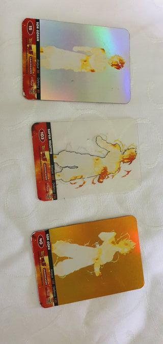 Lote 3 Cartas Holográficas Dragon Ball Z