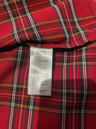 Falda de cuadros roja con cremallera