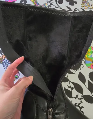 Botas negras media caña plataforma