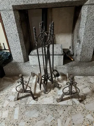 Juego Utensilios Chimenea Metal