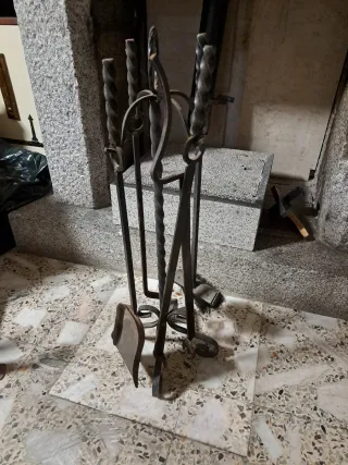 Juego Utensilios Chimenea Metal