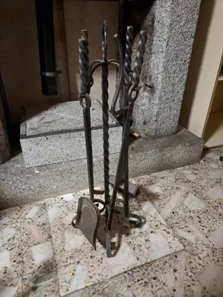 Juego Utensilios Chimenea Metal