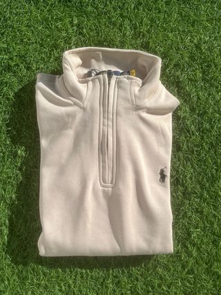 Sudadera Polo Ralph Lauren Beige Media Cremallera
