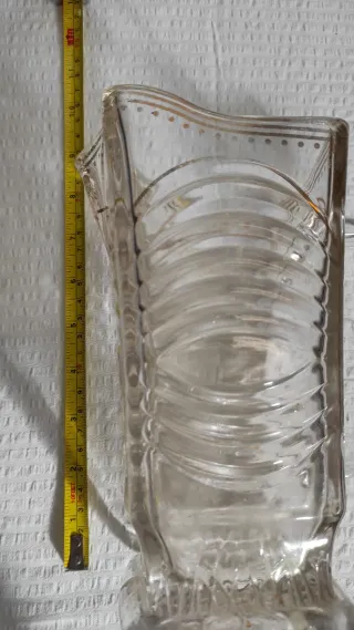 Jarra cristal tallado antigua