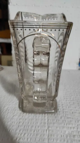 Jarra cristal tallado antigua