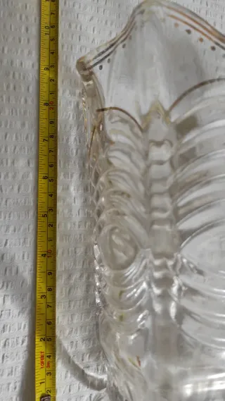 Jarra cristal tallado antigua