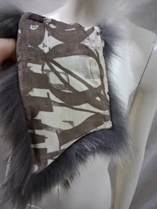 Collo stola scialle grigio