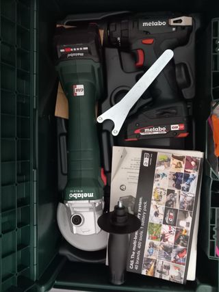 Metabo W18 L-125 Amoladora Angular + Taladro