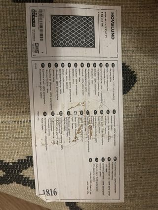 Alfombra IKEA Hovslund gris y blanco (1,60 x 2,30m